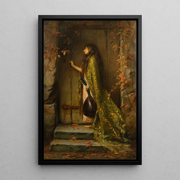 La Petite Cigale ou Portrait de la fille de l'artiste - Albert Joseph Pénot — gerahmtes Bild an der Wand