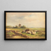 Schafe in einem Feld - Albert Jurardus van Prooyen — gerahmtes Bild an der Wand