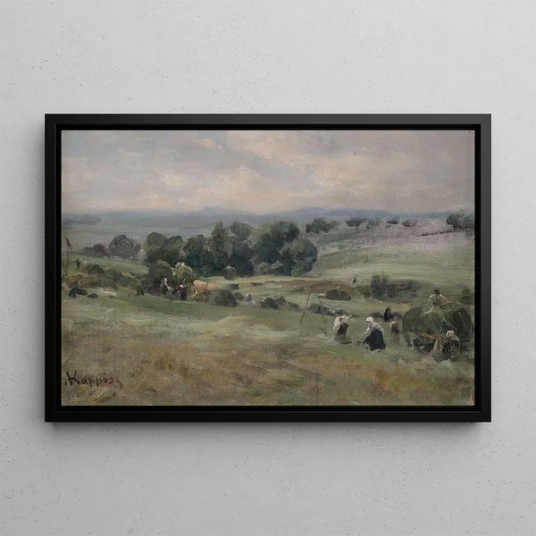 Albert Kappis - Heuernte in weiter Landschaft.webp