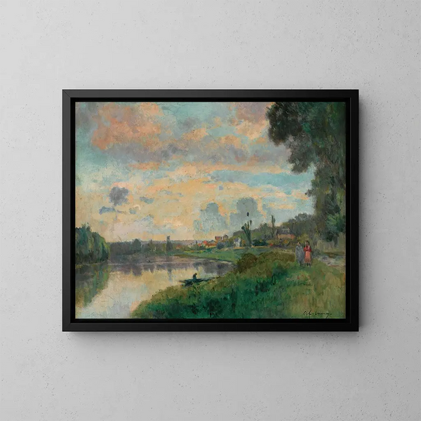 Bords de Seine aux environs de Rouen - Albert Lebourg — gerahmtes Bild an der Wand