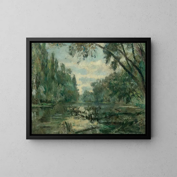 Bords de l'Iton près d'Hondouville-sur-Iton - Albert Lebourg — gerahmtes Bild an der Wand