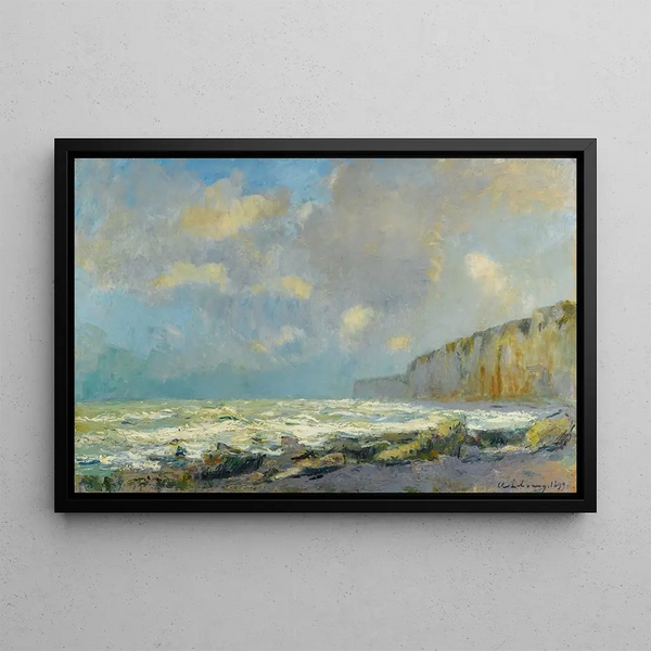 Mer montante Veulettes - Albert Lebourg — gerahmtes Bild an der Wand