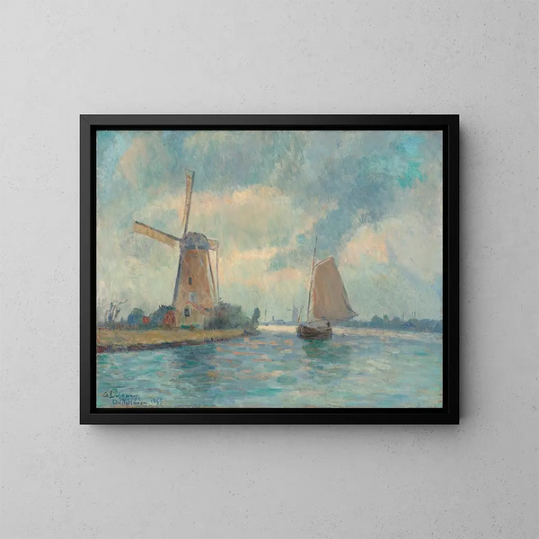 Moulin à Delft - Albert Lebourg — gerahmtes Bild an der Wand