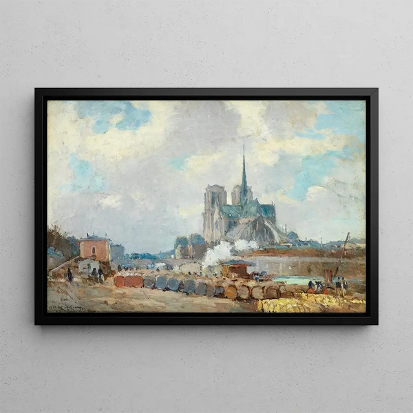 Notre-Dame de Paris - Albert Lebourg — gerahmtes Bild an der Wand