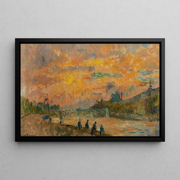 Albert Lebourg - Pont Des SaintsPres Paris Soleil Couchant.webp