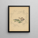 Projekt eines Plankens des Square-Modell mit zwei Kaninchen - Albert Louis Dammouse — gerahmtes Bild an der Wand