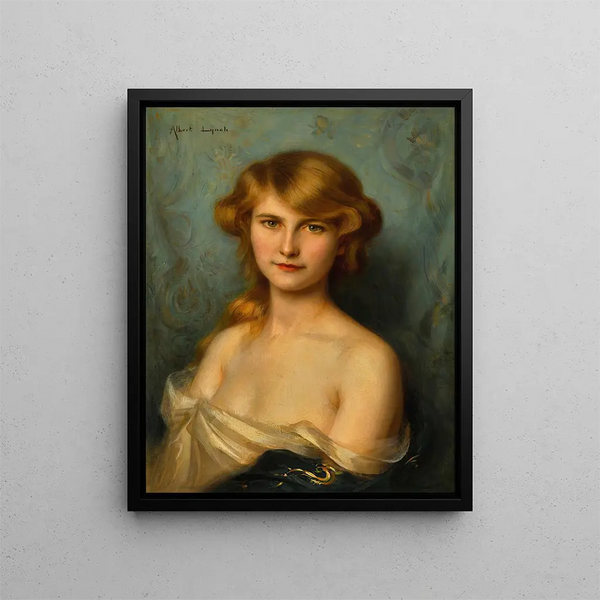 Eine junge Schönheit - Albert Lynch — gerahmtes Bild an der Wand