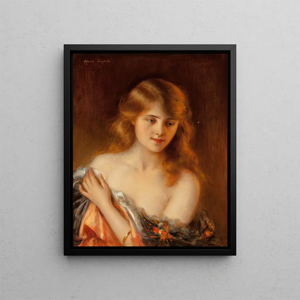 Träumerei - Albert Lynch — gerahmtes Bild an der Wand
