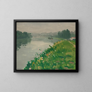 Berge der Seine bei Méricourt - Albert Marquet — gerahmtes Bild an der Wand