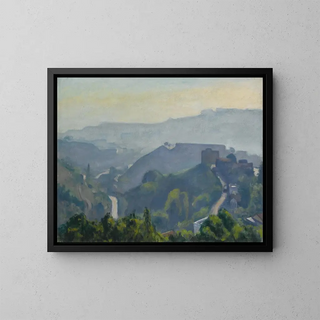 Nebel auf den Hügeln von Algier - Albert Marquet — gerahmtes Bild an der Wand