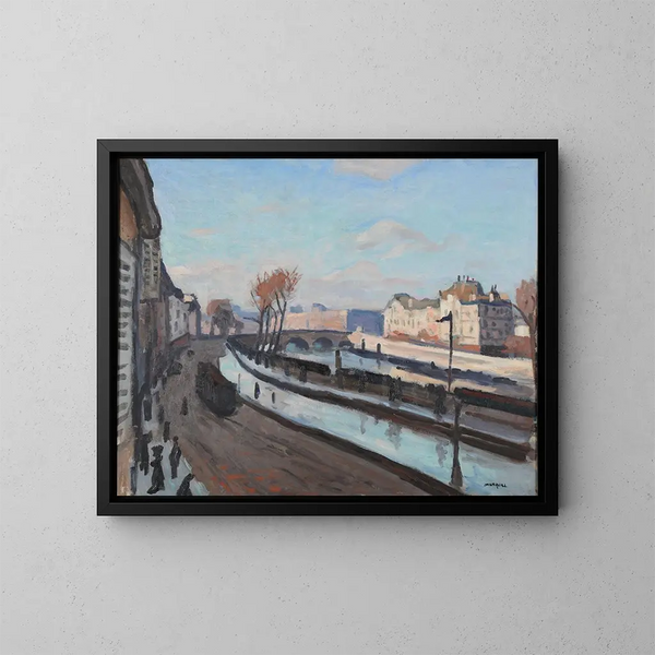 Le quai des Grands-Augustins - Albert Marquet — gerahmtes Bild an der Wand