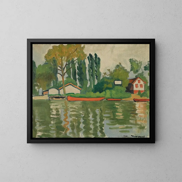 Les Peupliers à Villennes - Albert Marquet — gerahmtes Bild an der Wand