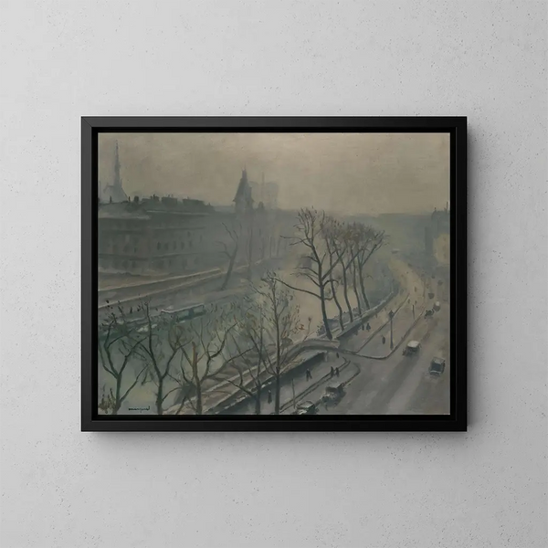 Paris, der Quai des Grands Augustins, Dämmerung - Albert Marquet — gerahmtes Bild an der Wand
