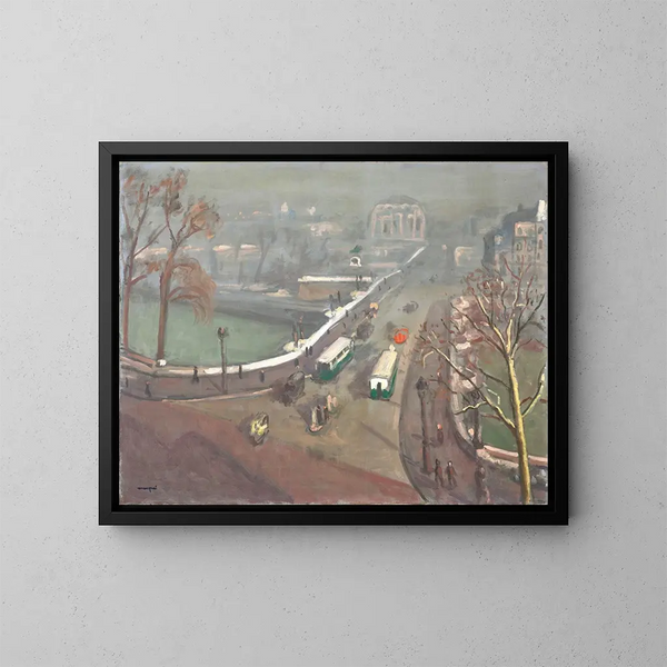 Pont Neuf, Herbstnebel - Albert Marquet — gerahmtes Bild an der Wand