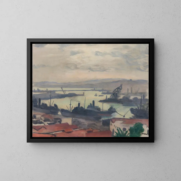 Hafen von Algier - Albert Marquet — gerahmtes Bild an der Wand