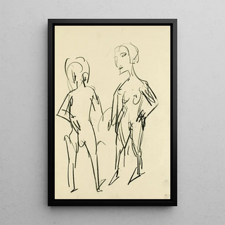 Albert Mller - Figrliche Skizze zwei Akte.webp