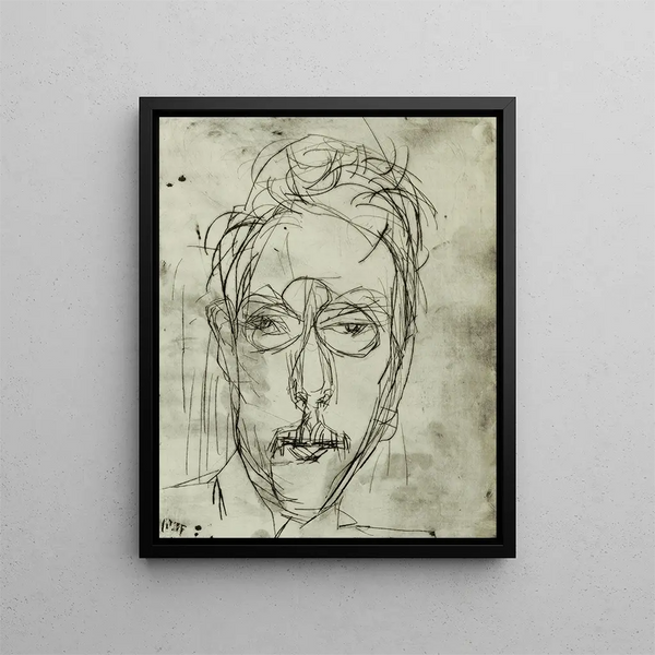 Portrait Schaeffer I - Albert Müller — gerahmtes Bild an der Wand