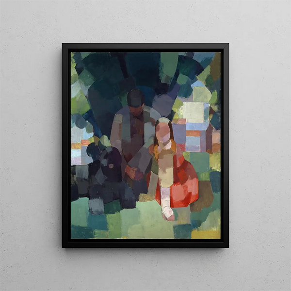 Repos en plein air - Albert Müller — gerahmtes Bild an der Wand