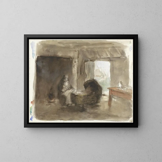 Albert Neuhuys - Vrouw met kind bij een wieg.webp
