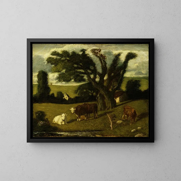 Studie der Pastorale - Albert Pinkham Ryder — gerahmtes Bild an der Wand