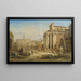 Blick auf das Forum Romanum mit dem Triumphbogen des Septimius Severus und dem Tempel von Faustina und Antoninus Pius - Albert Rieger — gerahmtes Bild an der Wand