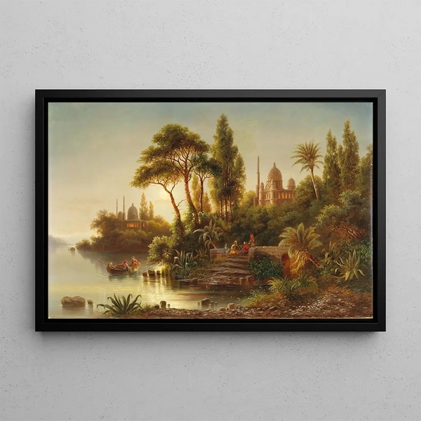 L'Orient dans la lumière du soir - Albert Rieger — gerahmtes Bild an der Wand