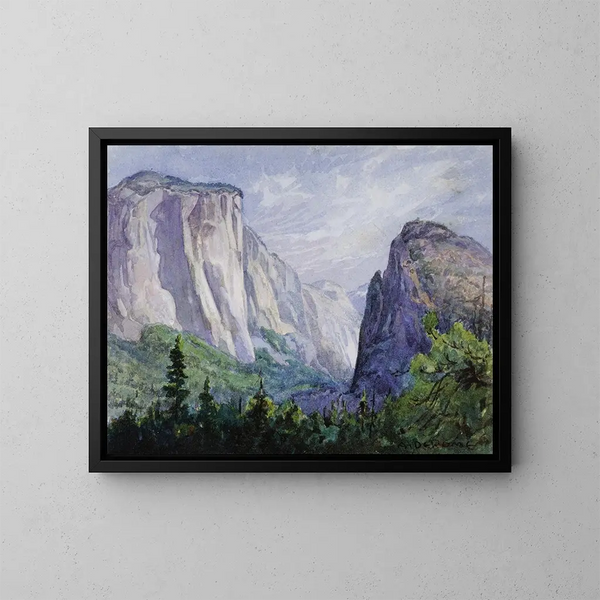 Yosemite seit der alten Inspiration Road - Albert Thomas de Rome — gerahmtes Bild an der Wand