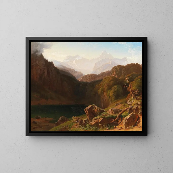 Eine Aussicht auf den Großglockner von Kals - Albert Zimmermann — gerahmtes Bild an der Wand