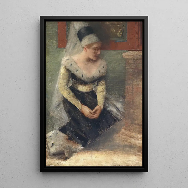 Reproduktion des Gemäldes Demoiselle de château - Albert von Keller