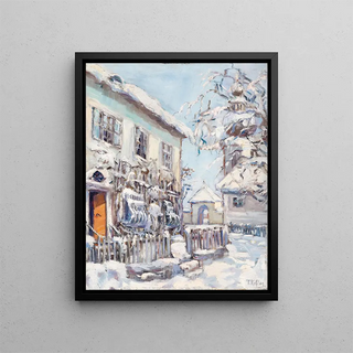 Albertine Kofler - Kirchberg b Kremsmnster im Schnee.webp