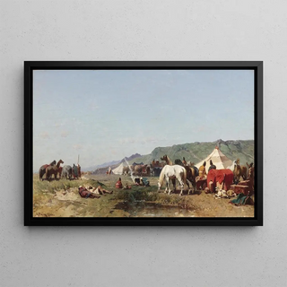 Alberto Pasini - Ein Arabisches Feldlager.webp