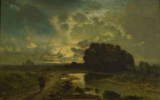 Alberto Pasini - Paysage avec cours deau.webp