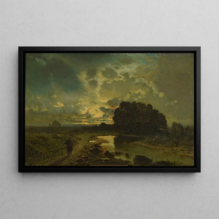 Alberto Pasini - Paysage avec cours deau.webp
