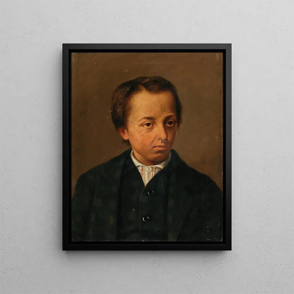 Portrait des Bruders des Künstlers, Eduard - Albin Egger-Lienz — gerahmtes Bild an der Wand