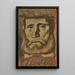 Portrait eines Bauern Studienkopf für den Bauern im Stehen im Gemälde Generationen Die Familie - Albin Egger-Lienz — gerahmtes Bild an der Wand