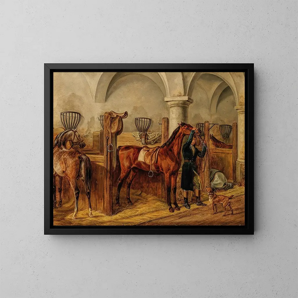 Prêt à partir - Albrecht Adam — gerahmtes Bild an der Wand