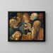 Jesus unter den Schriftgelehrten - Albrecht Dürer — gerahmtes Bild an der Wand