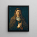 Portrait einer jungen Frau mit offenem Haar - Albrecht Dürer — gerahmtes Bild an der Wand