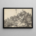 Saint Antoine lisant - Albrecht Dürer — gerahmtes Bild an der Wand