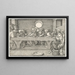 Das letzte Abendmahl - Albrecht Dürer — gerahmtes Bild an der Wand