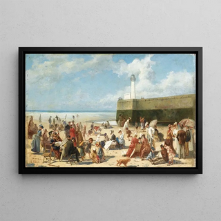 Alcide Thophile Robaudi - Scne de plage en t.webp