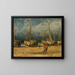 Bateaux de pêche au bord de la mer - Aleksander Gierymski — gerahmtes Bild an der Wand