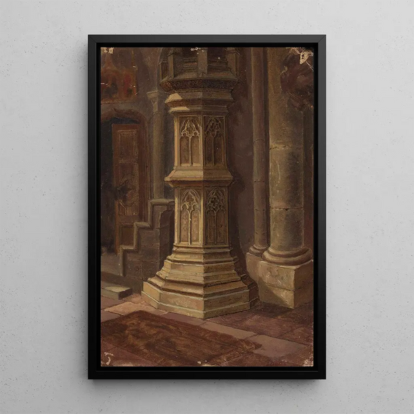 Pilier gothique à l'intérieur - Aleksander Gryglewski — gerahmtes Bild an der Wand