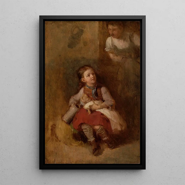 Reproduktion des Gemäldes Mädchen mit Puppe - Aleksander Kotsis
