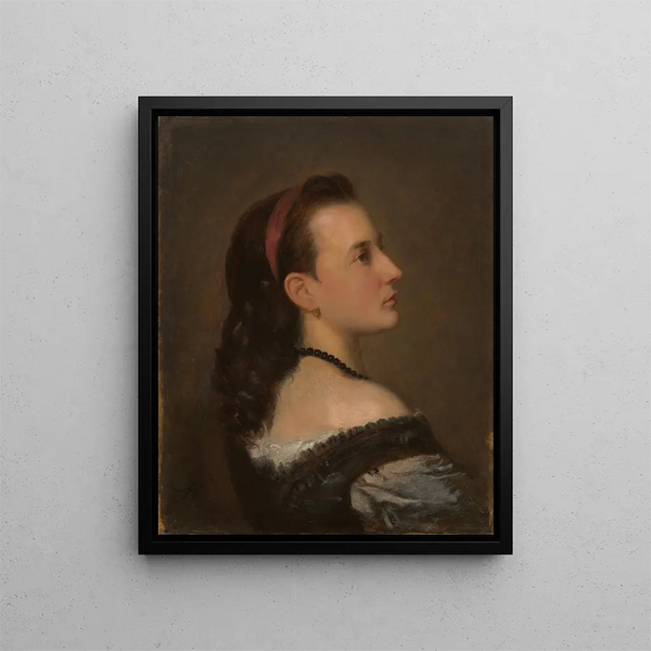 Portrait einer jungen Frau - Aleksander Kotsis — gerahmtes Bild an der Wand
