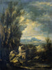 Landschaft mit Sankt Bruno - Alessandro Magnasco — Ansicht des Kunstwerks
