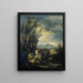Landschaft mit Sankt Bruno - Alessandro Magnasco — gerahmtes Bild an der Wand