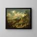 Landschaft mit stürmischer See - Alessandro Magnasco — gerahmtes Bild an der Wand