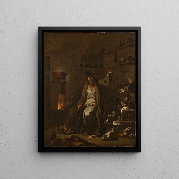 L'Alchimiste - Alessandro Magnasco — gerahmtes Bild an der Wand