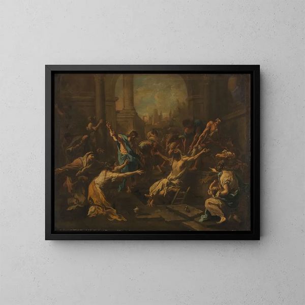 Die Auferstehung Lazares - Alessandro Magnasco — gerahmtes Bild an der Wand